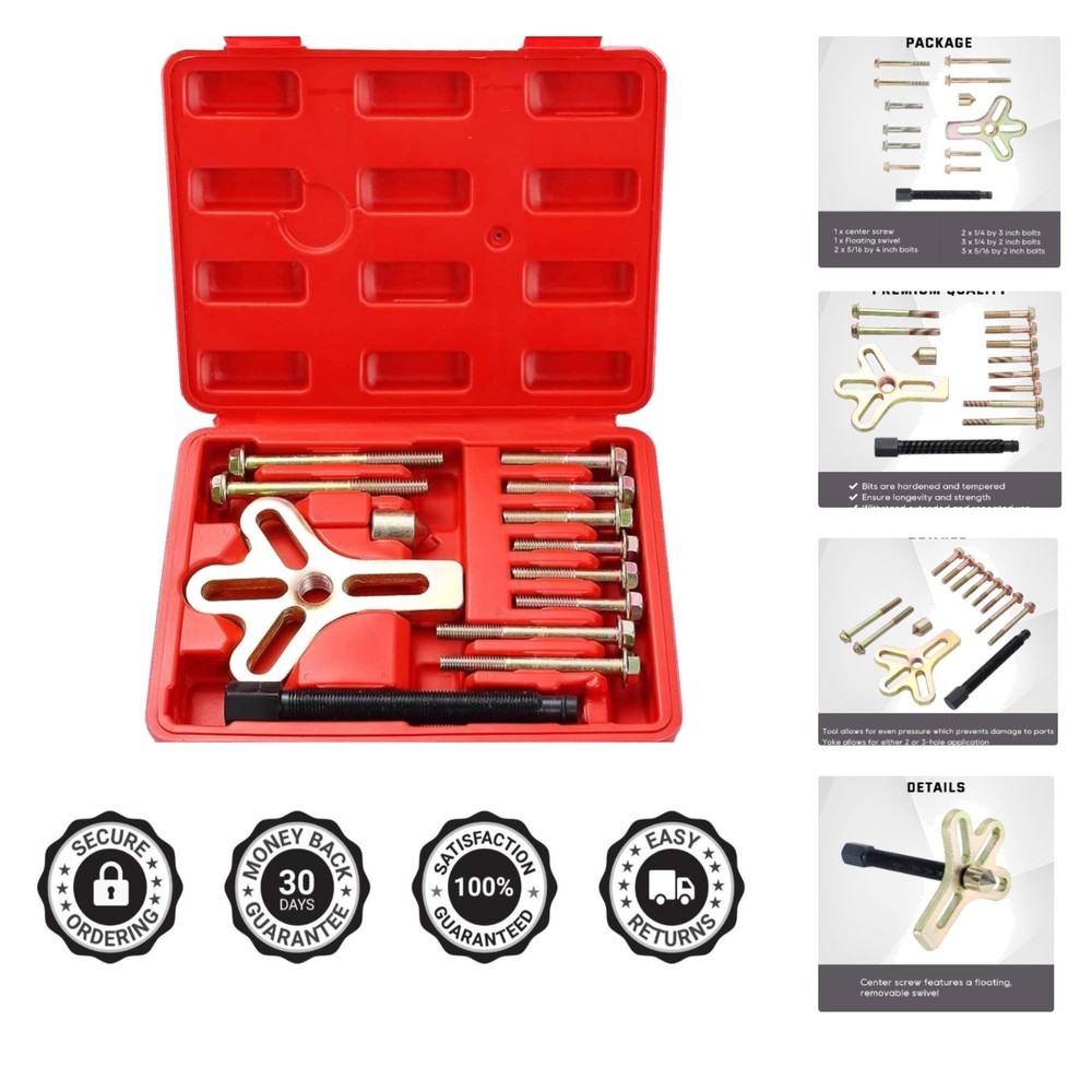 13-Piece Harmonic Balancer Puller Kit - Precision Tools for Damage-Free Repair