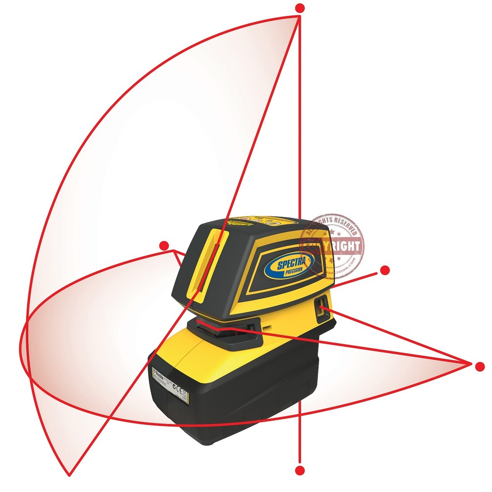 SPECTRA PRECISION LT52R SELF-LEVELING LINE POINT, DOT LASER LEVEL + RECEIVER