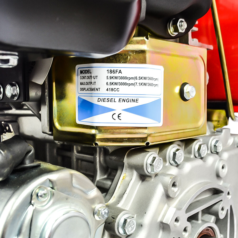 10HP Diesel Engine 4 Stroke Air-cool Recoil Electric Start Single Cylinder 411CC