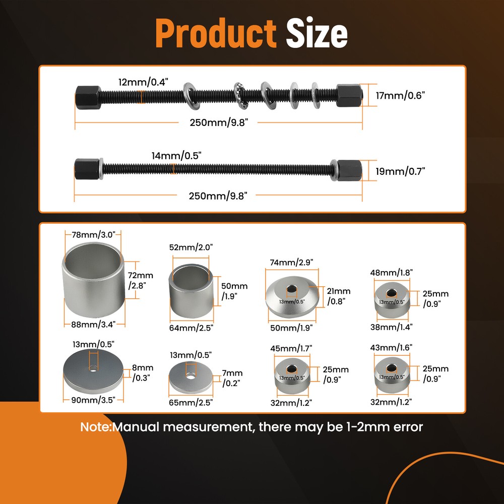 Bushing Press Kit Rear Axle Arm Suspension Bushing Removal Install Tools Remove