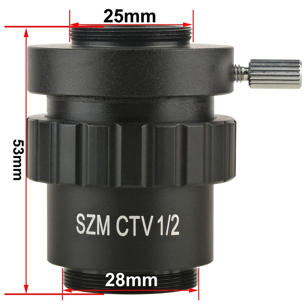 1/2 CTV Microscope Interface Adjustable Focal Length 28mm Mounting Interface