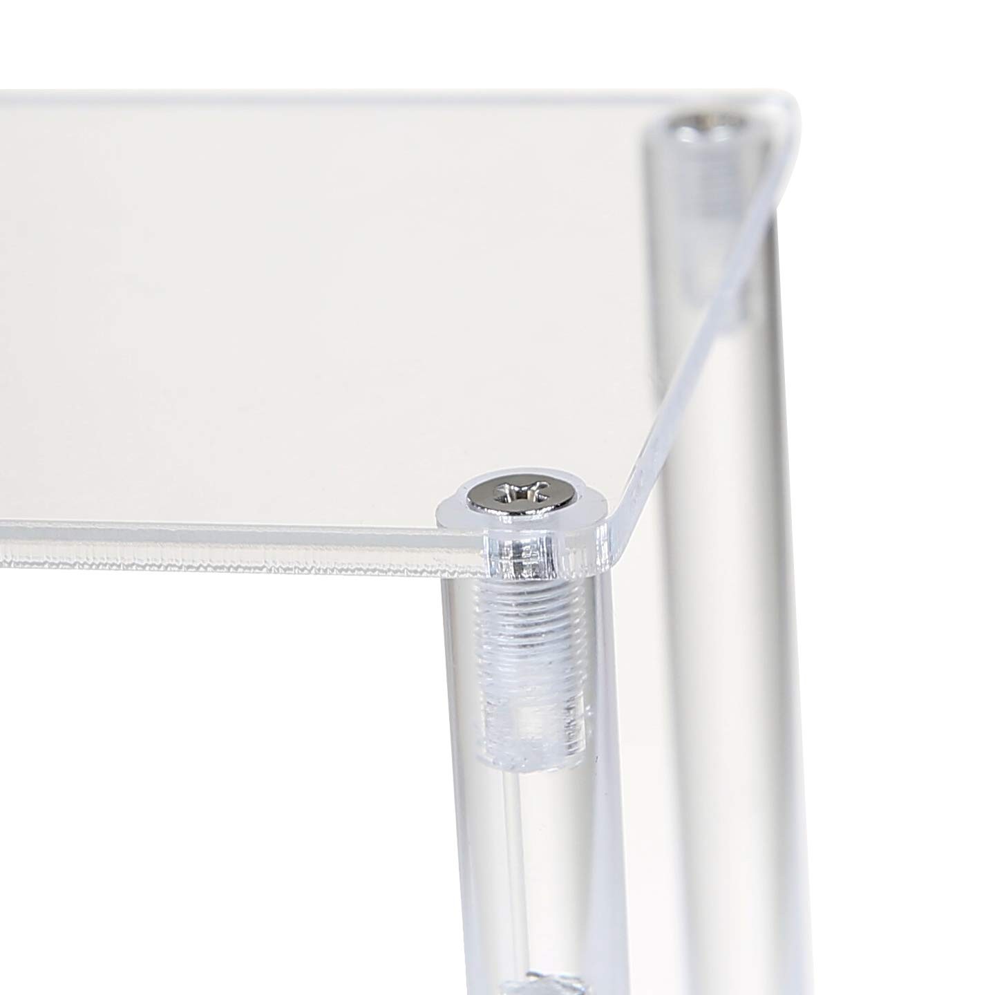 BYCY Acrylic Clear 2-Tier Riser Display Shelf for Figures, 2tier-clear