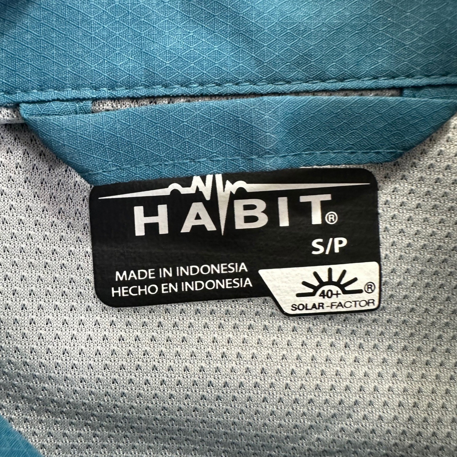 Habit Vented Fishing Shirt Men's Small Blue Short Sleeve Outdoors UPF 40+ Solar