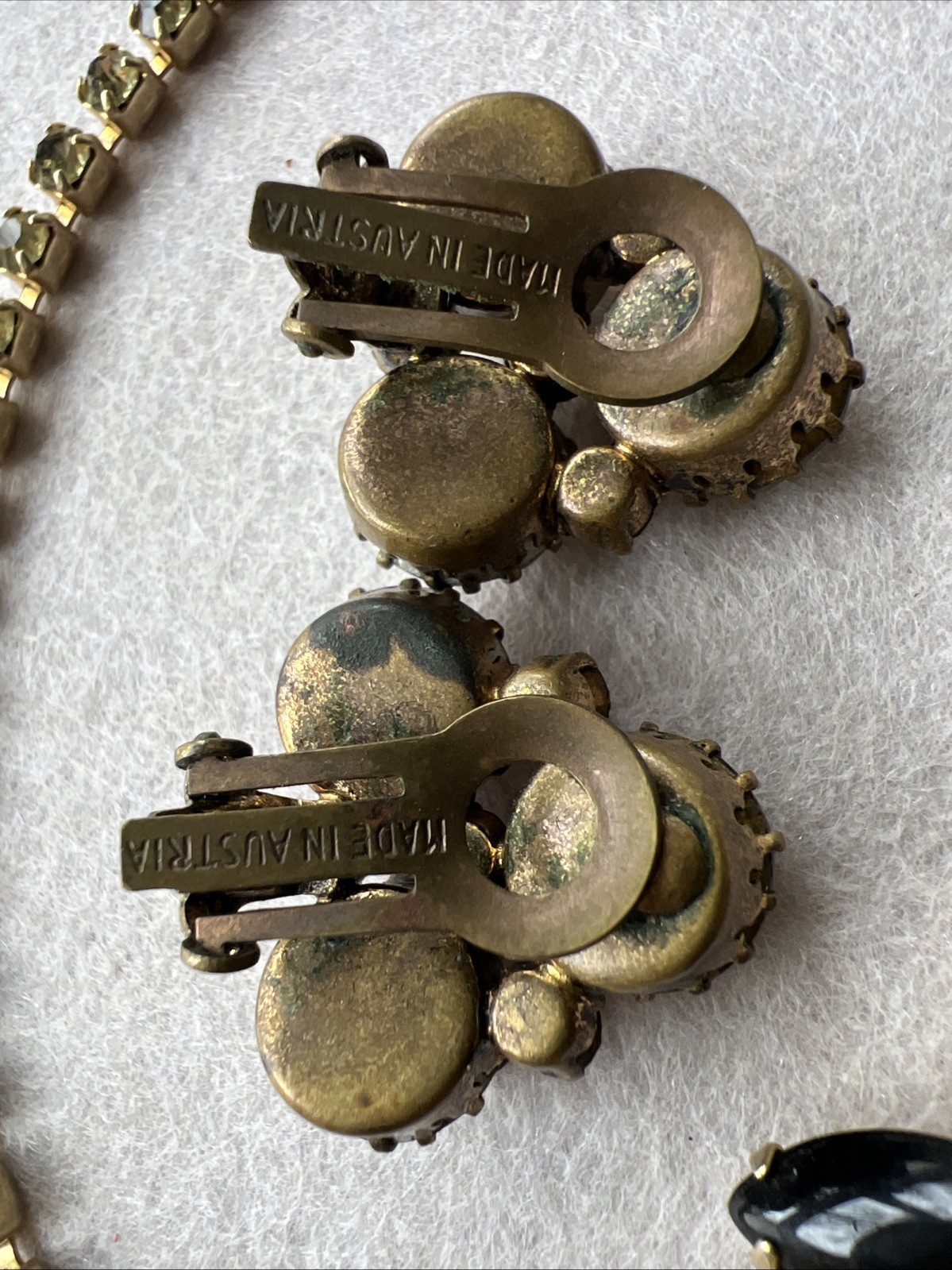 Vintage Rhinestone Jewelry Lot - 4 Pieces - Trembler Brooch - Signed/Unsigned