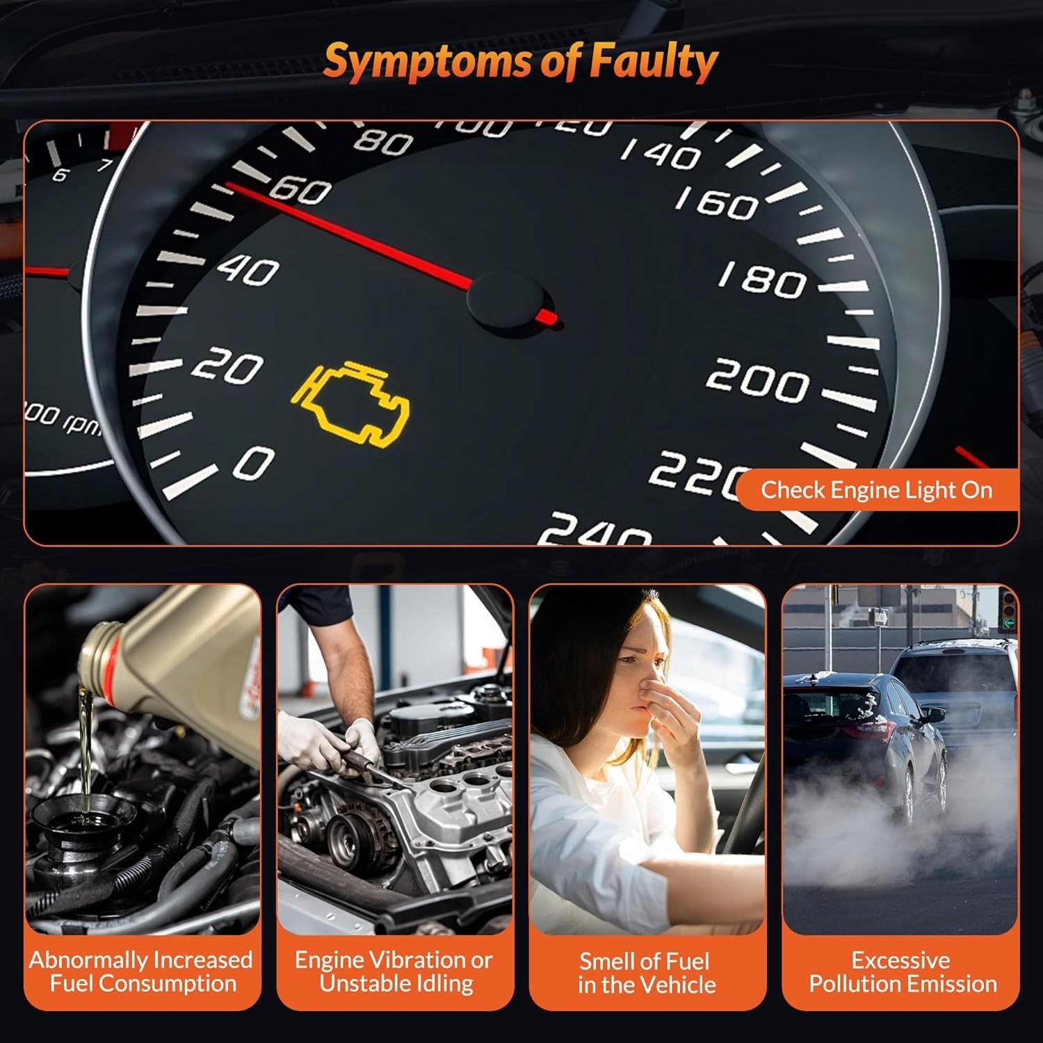 Vapor Canister Purge Valve Solenoid EVAP Compatible for Ford F-150,Escape, Explo