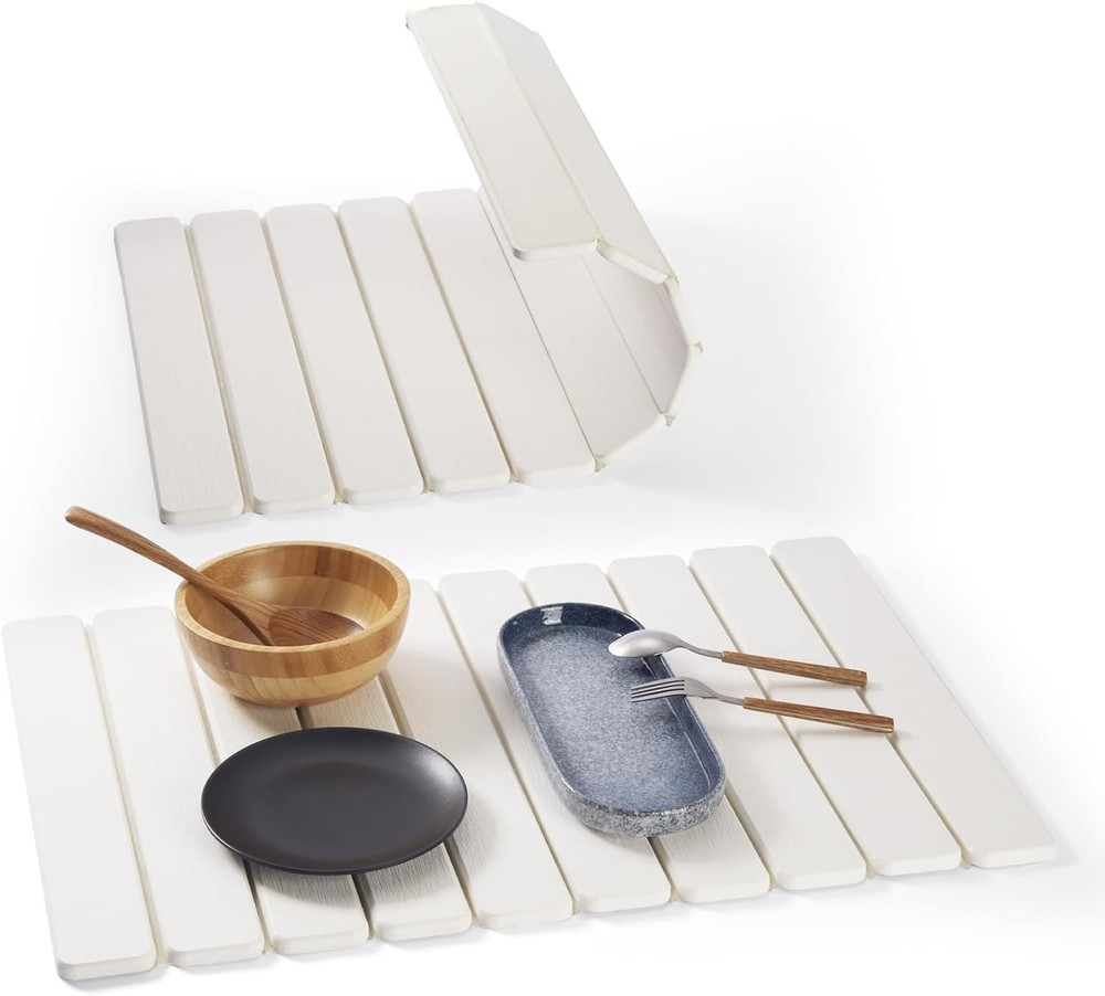 Dish Drying Mat, 24“ x 16” Extra Large Foldable Dish Drying Mat,