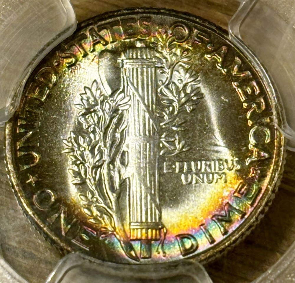 1945 PCGS MS66 Mercury Dime - Reverse Color