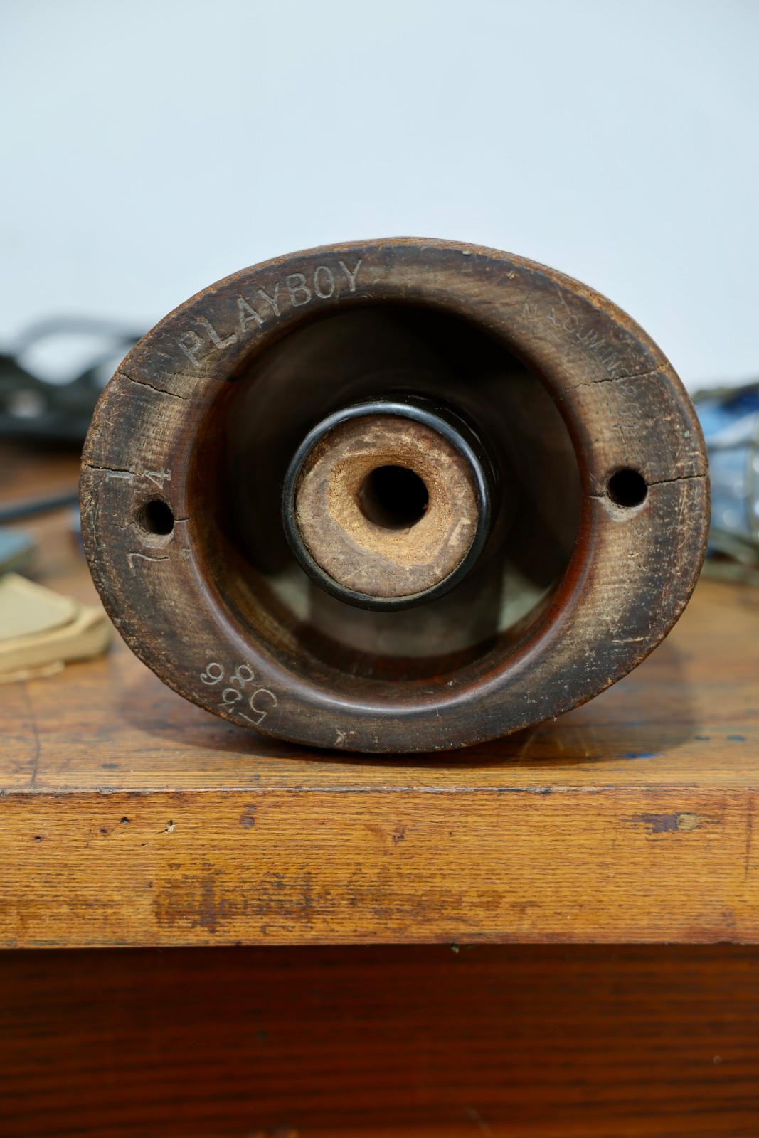 Vintage Stetson Playboy Fedora Millinery Wood Hat Block Mold Form Antique