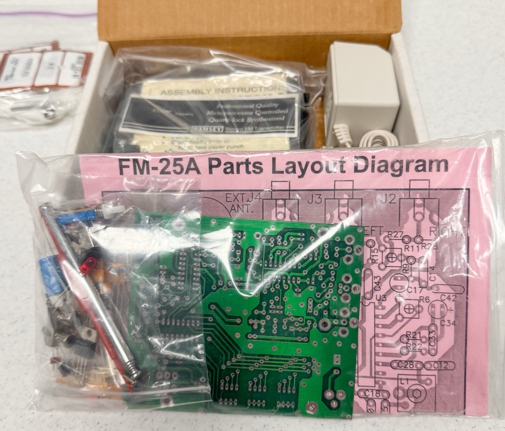 Ramsey Electronics Vintage FM25A Stereo Low Power FM Transmitter Kit NOS FM25
