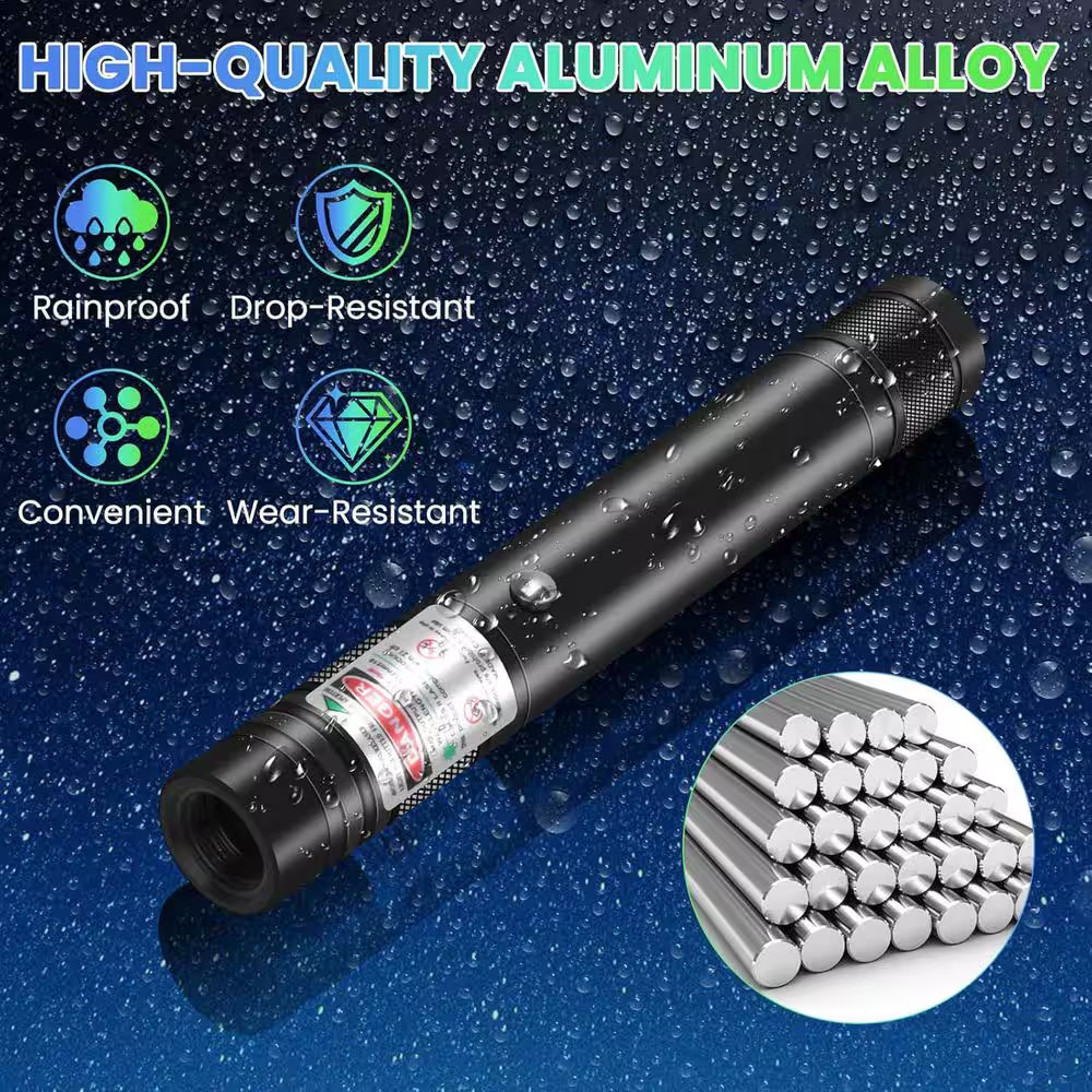 Green Laser Pointer High Power Long Range for Astronomy Outdoors Screen Multiple