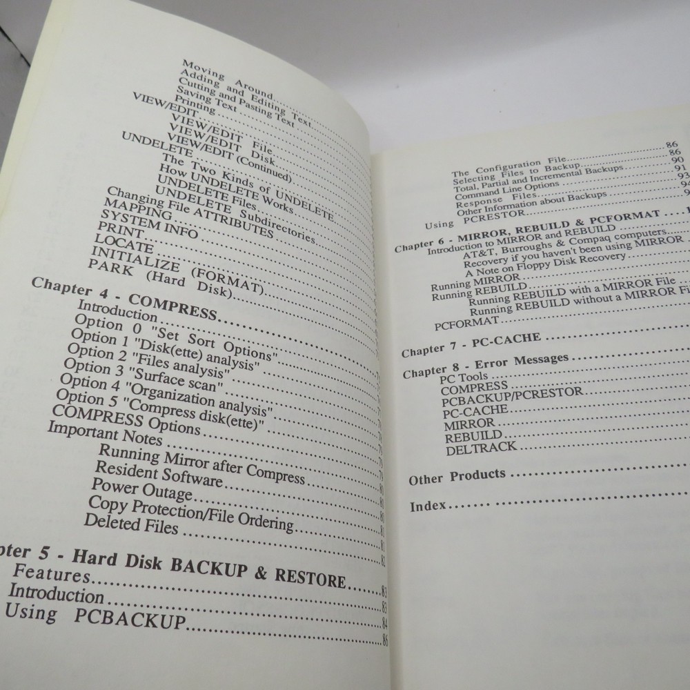Vintage PC Tools Deluxe Central Point Software -Hard Disk Back Up Manual Only