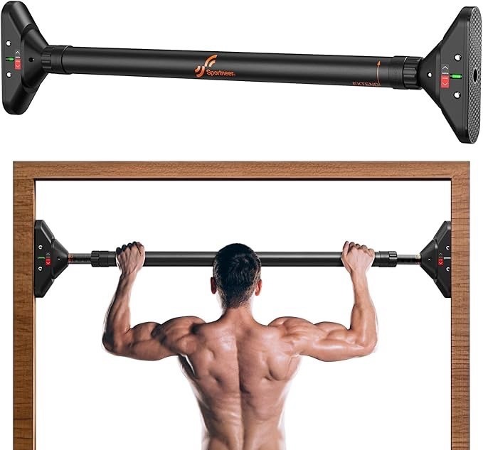 Pull up Bar: Strength Training Chin up Bar without Screws - Adjustable 29.5''-37