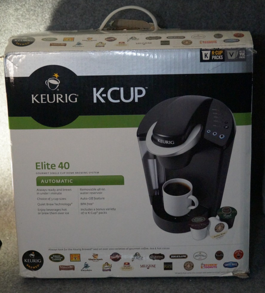 Keurig B40 Elite Single-Serve Coffee Maker, Black PREOWNED