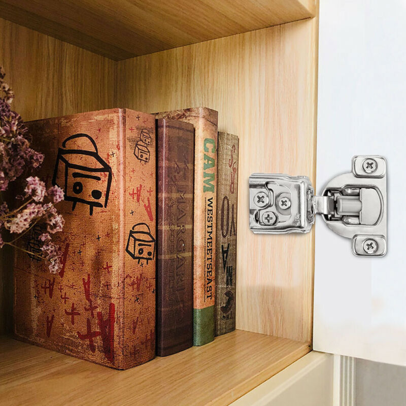 10Pcs 1/2" Overlay Soft Close Hinge Face Frame 105° Compact Cabinet Hinges