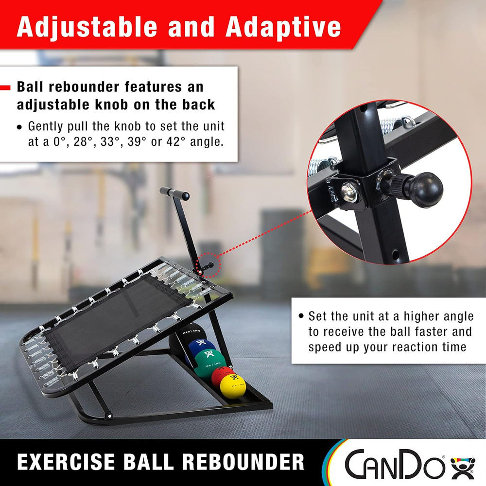 Rectangular Adjustable Ball Rebounder - for Physical Therapy, Upper Body Exercis