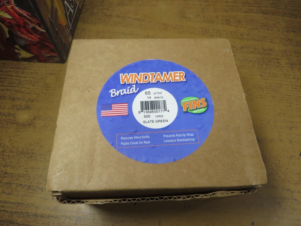 windtamer braid 65 lb 500 yards slate green