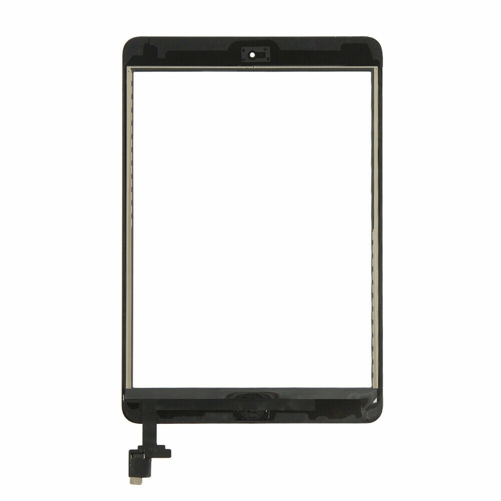 Black Touch Screen Glass Digitizer Replacement IC Home Button for iPad Mini 1 2