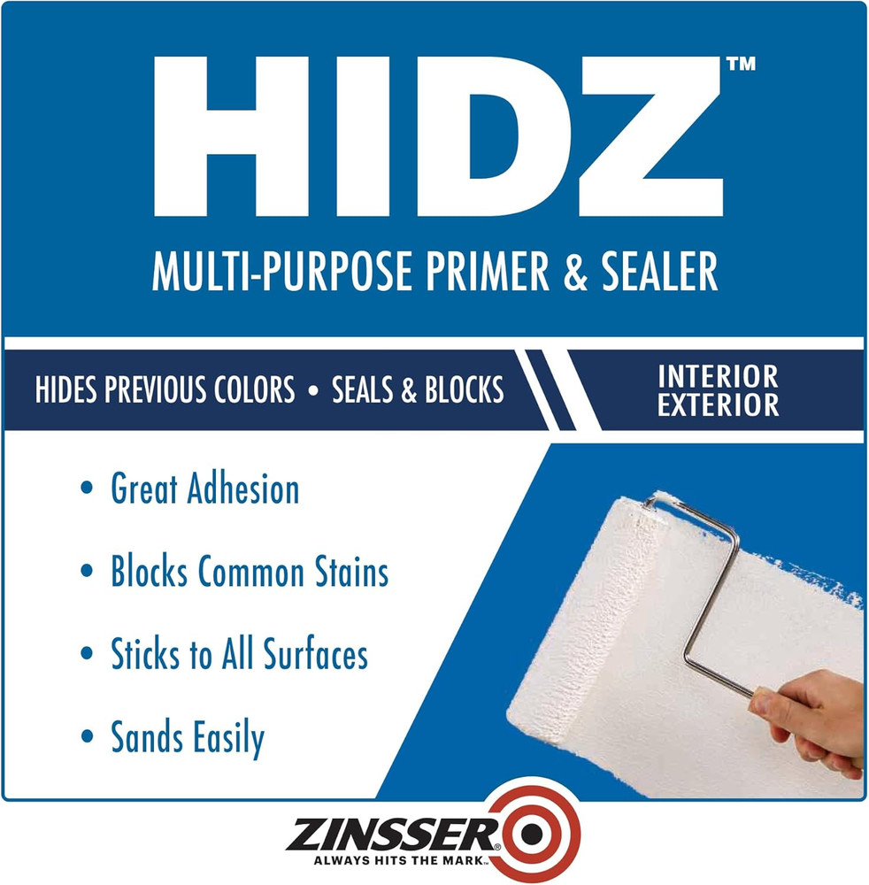 373693 HIDZ Multi-Purpose Primer and Sealer, Quart, Flat White