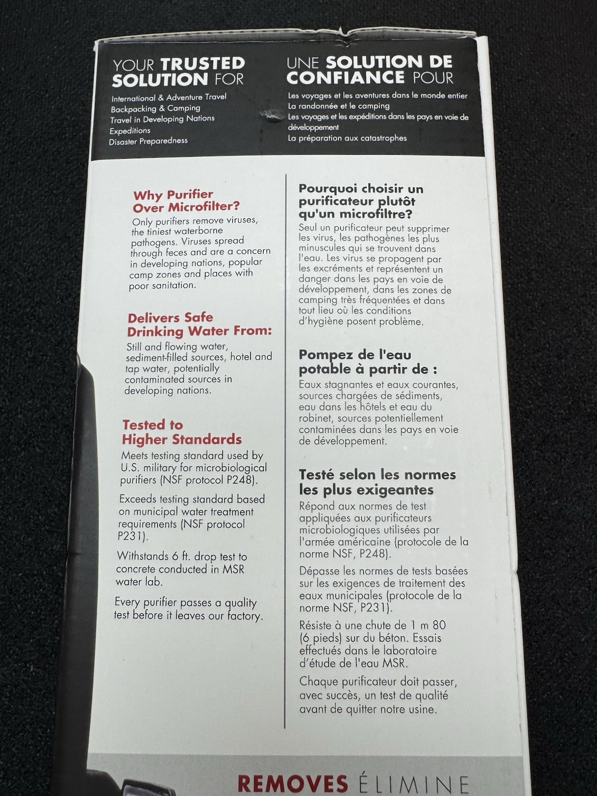 MSR (Cascade Designs) Guardian Purifier Pump 2.5L Per Min. **NEW**