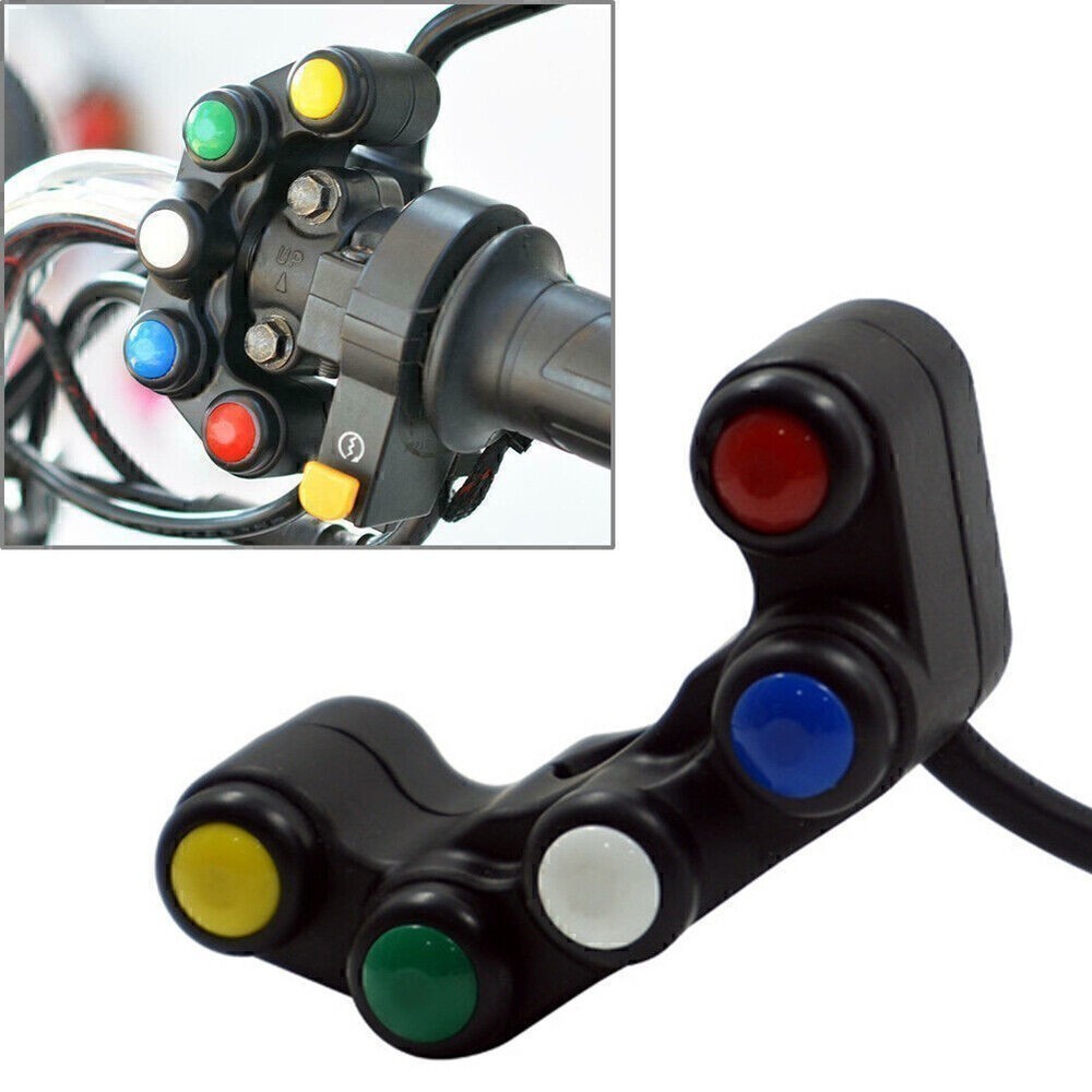 7/8" 22mm Universal Handlebar Switch 5 button Array Switches Plastic Motorcycle