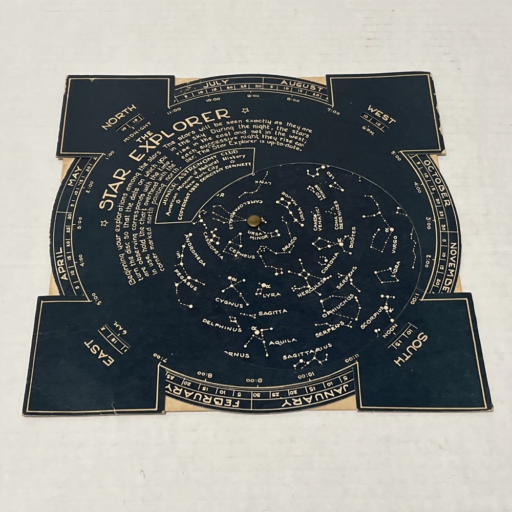 Vintage Antique Star Explorer Astronomy Chart