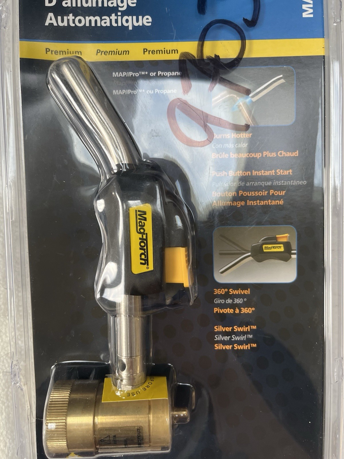 Mag-Torch Self Lighting Torch 360 Swivel NEW