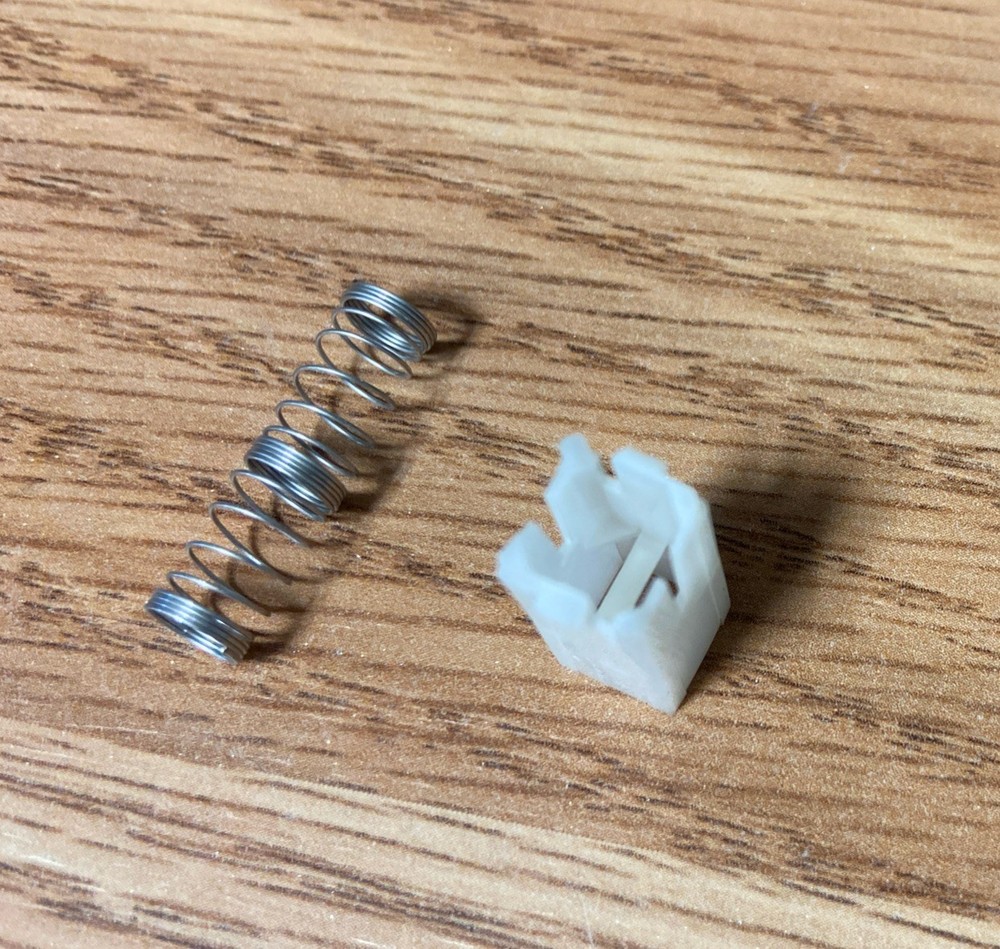Texas Instruments Ti99/4a White Key Stem W/ Spring, Stackpole