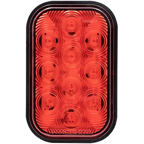 Maxxima Rectangular Red Back Up - 10 LED