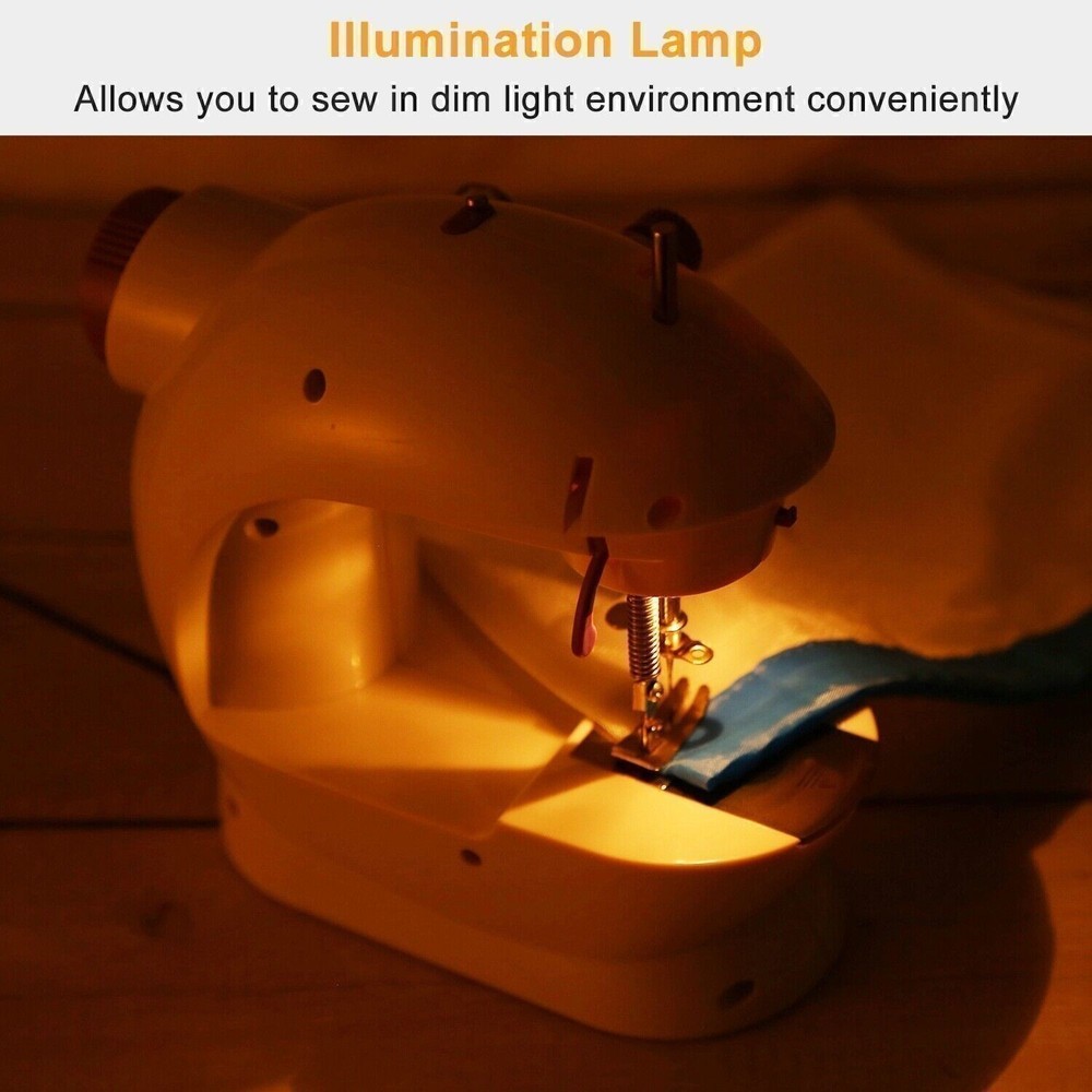 Mini Desktop Electric Sewing Machine Portable 2 Speed Held Household Tailor Tool