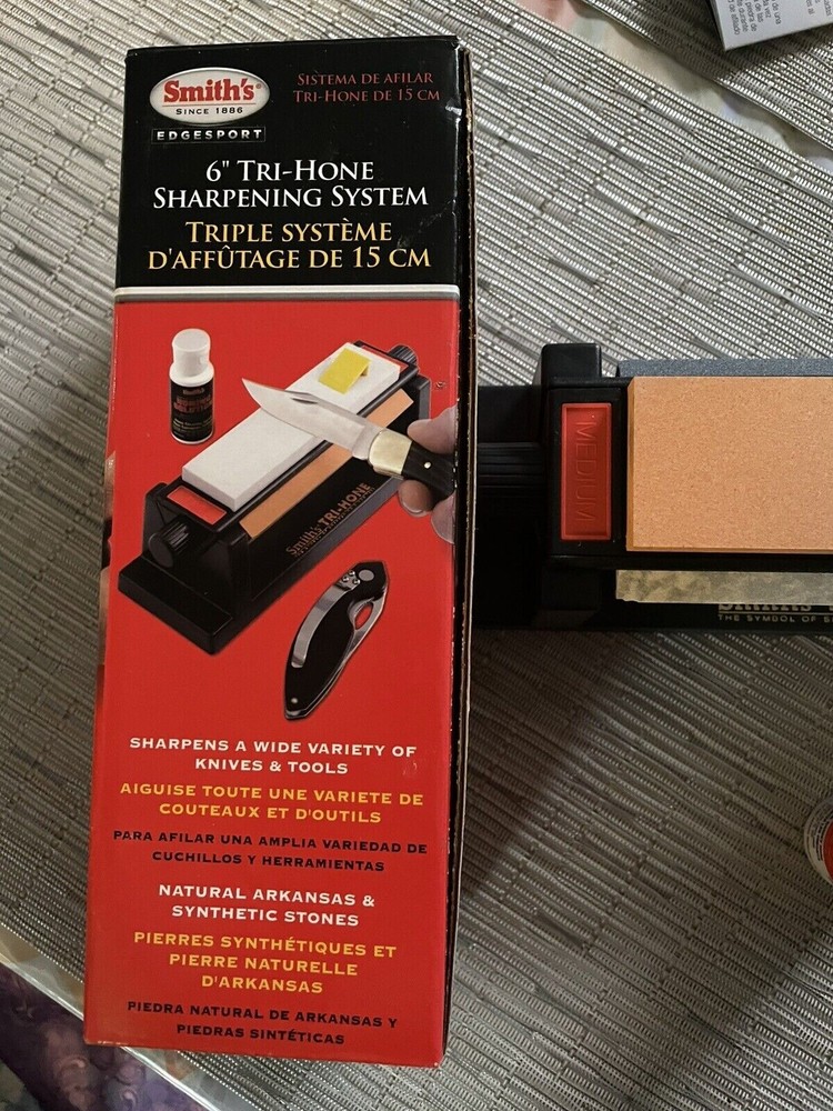 Smith's TRI-6 Arkansas Tri-Hone Sharpening Stones System