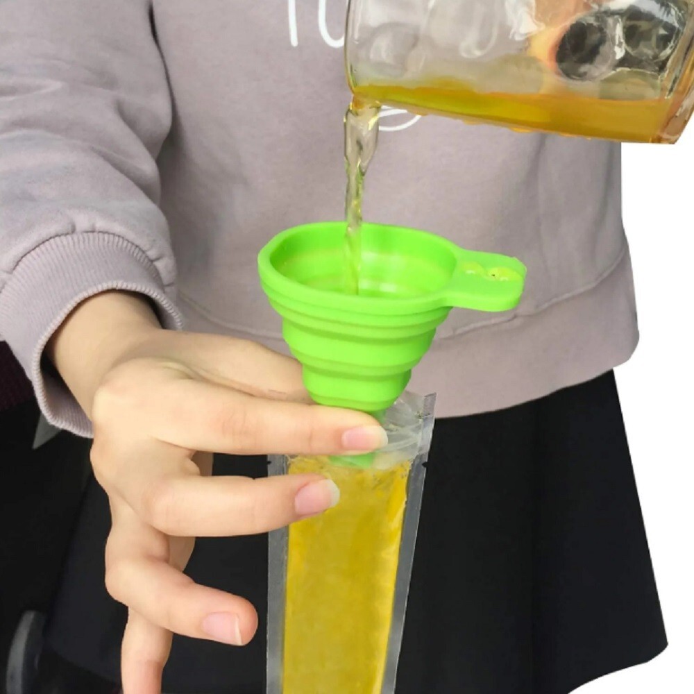 100 Pcs BPA-Free Popsicle Mold Bags-Freezer Tube Bags Ice Pop Pouch w a Funnel