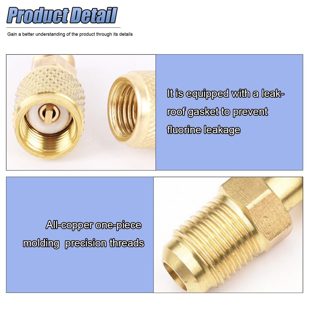 Straight Adapter & Angled Adapter, R410A Adapter Mini Split Adapter 5/16" Female