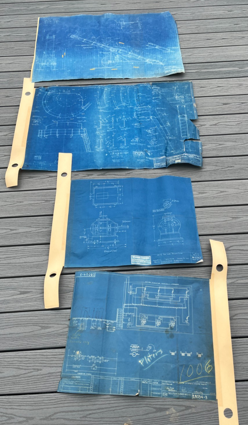 Lot 4 Vtg Industrial Dorr CO Blueprints Electrical Engineering Cutler Hammer