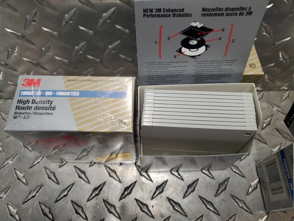 New 3M High Density DS HD Computer Diskettes IBM Formatted SEALED Box And More
