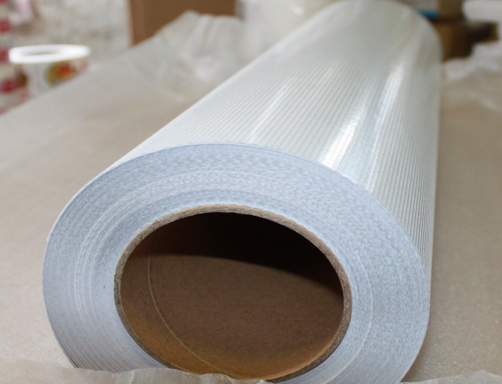 Window Perf White & Black Print Vinyl One-Way Vision Decal 70/30 Solvent & Latex