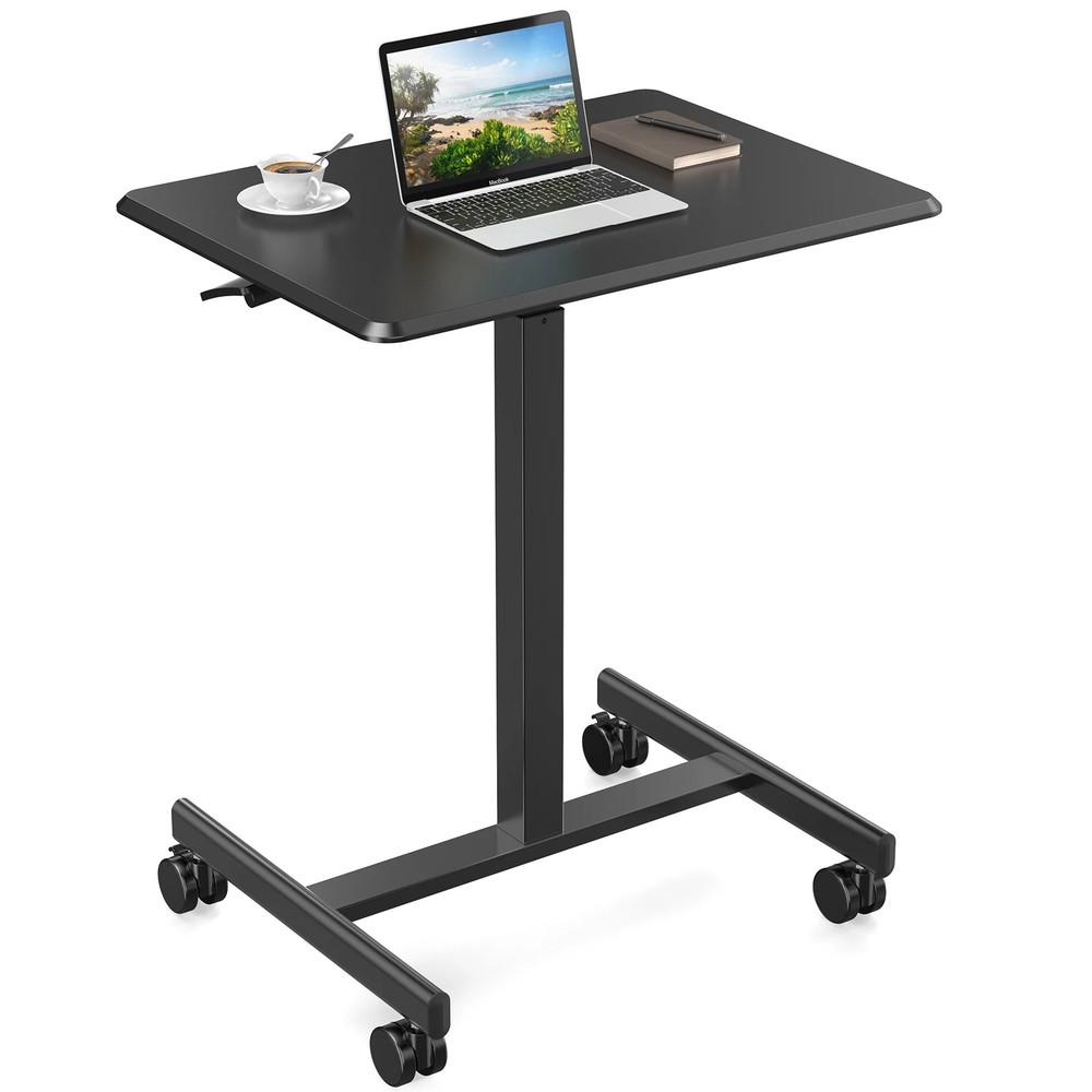 Mobile Small Standing Desk Portable Computer Desk Laptop Height Adjustable Table