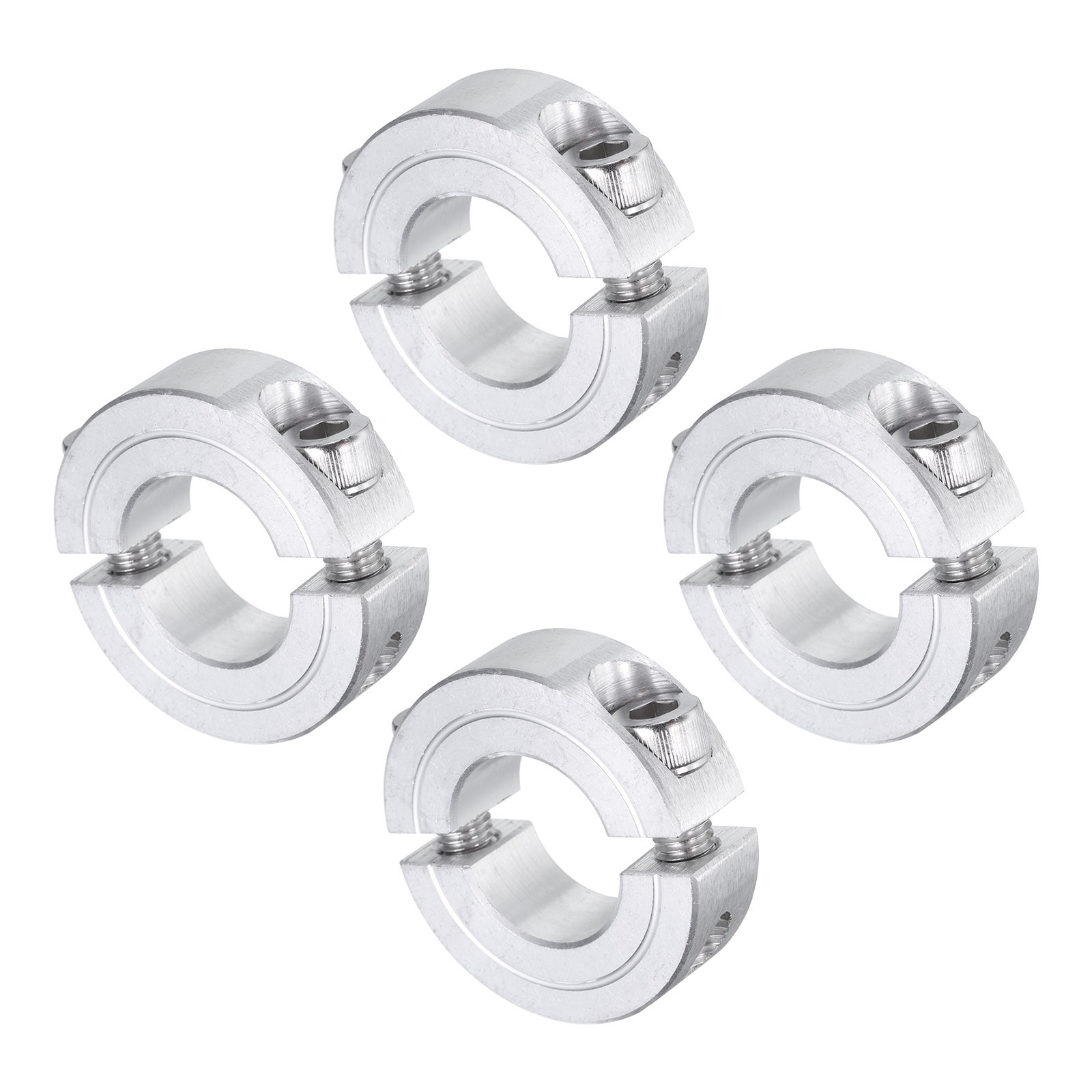 4 Set Double Split Shaft Collar 3/4" Bore Aluminum Clamping Collar 1-1/2" OD