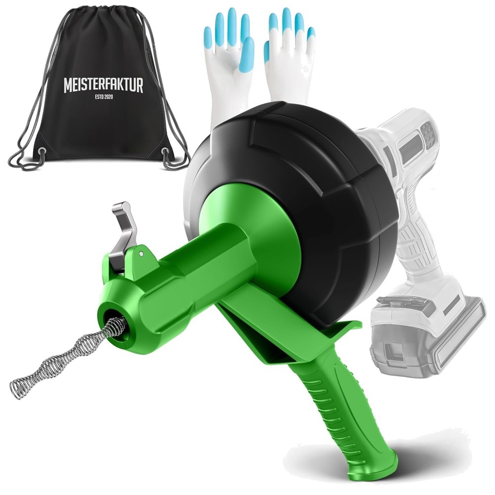 25FT Professional Drain Cleaning Snake - Fast, Eco-Friendly Unblocking Solution