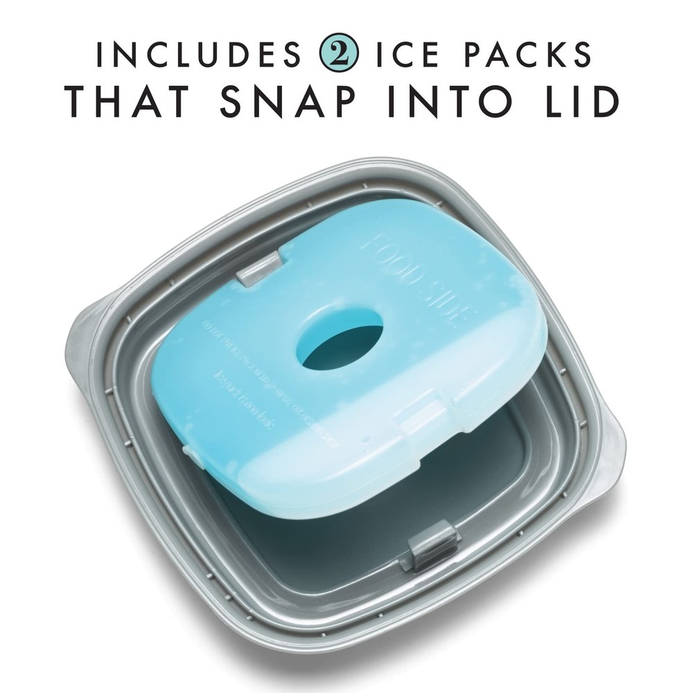 Fit & Fresh Small Plastic Containers With Lids 8 oz, Snack 1 Cup, Light