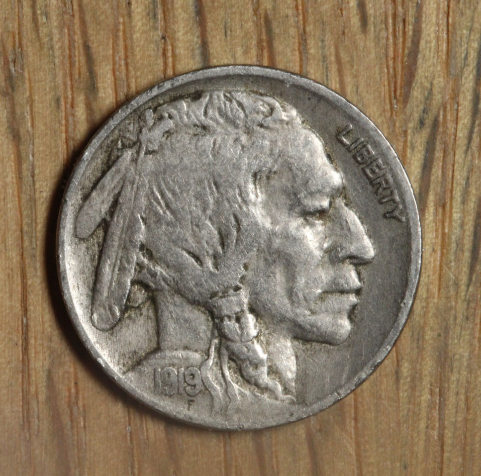 1919 (P) Buffalo Nickel 5¢ - VF - Very Fine