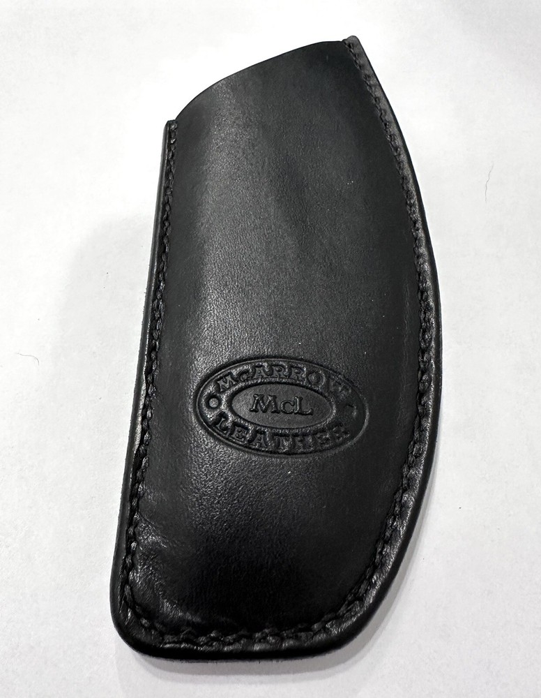 Strider SMF Leather Sheath Black Handcrafted.