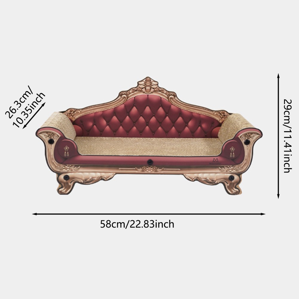 Cat Scratcher Stackable Sofa Design Dust-Free Corrugated Paper Two Tier Durable