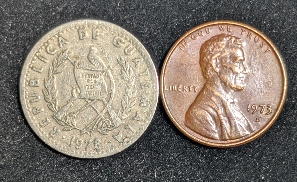 1978 Guatemala 10 Centavos Circulated KM# 277.2