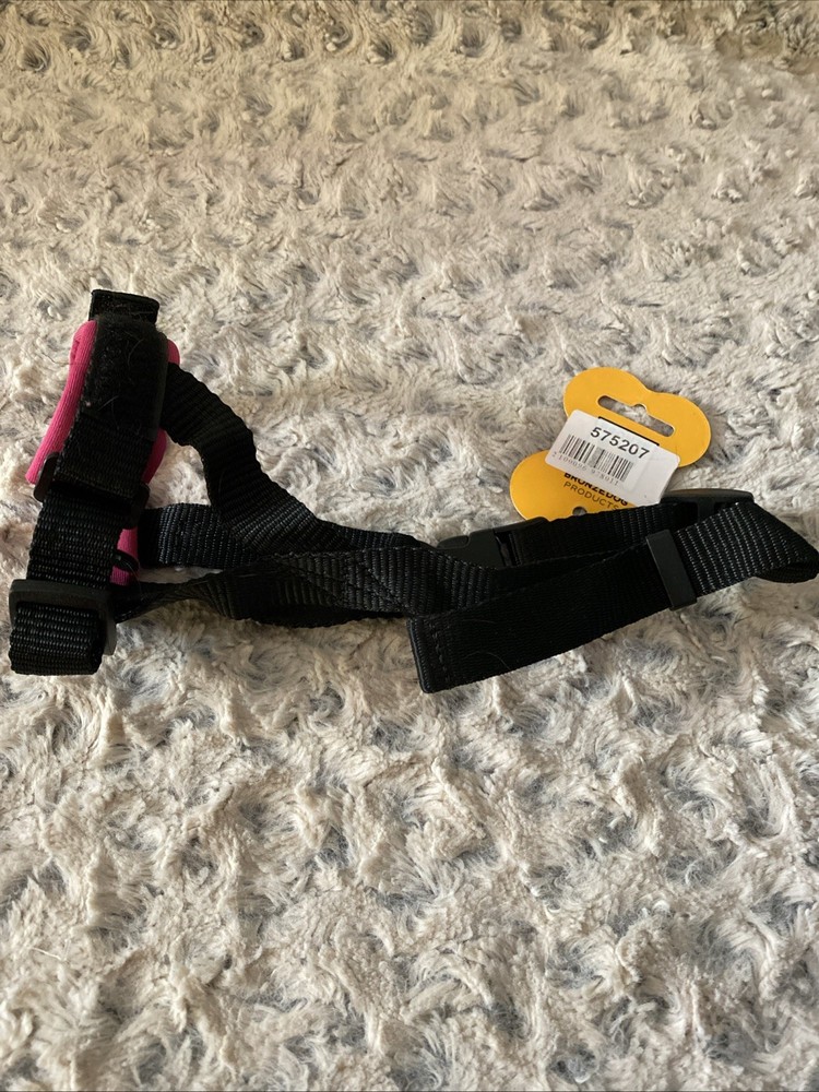 Bronzedog Soft Padded Nylon Dog Muzzle Pink Size Medium NWT