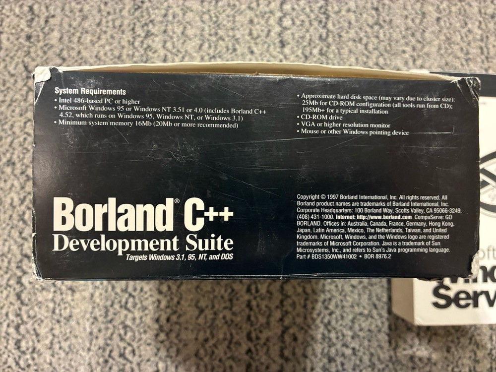 Microsoft Windows NT and Borland C++ Development Suite