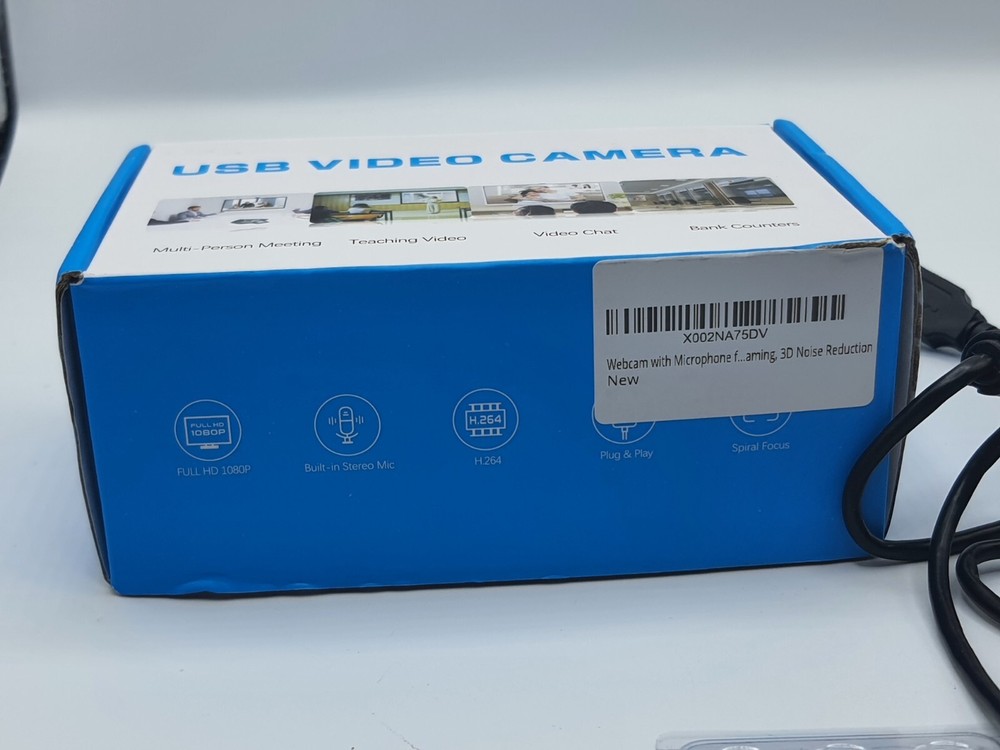 1080p USB Webcam Full HD with Built In Microphone Plug and Play Easy Setup