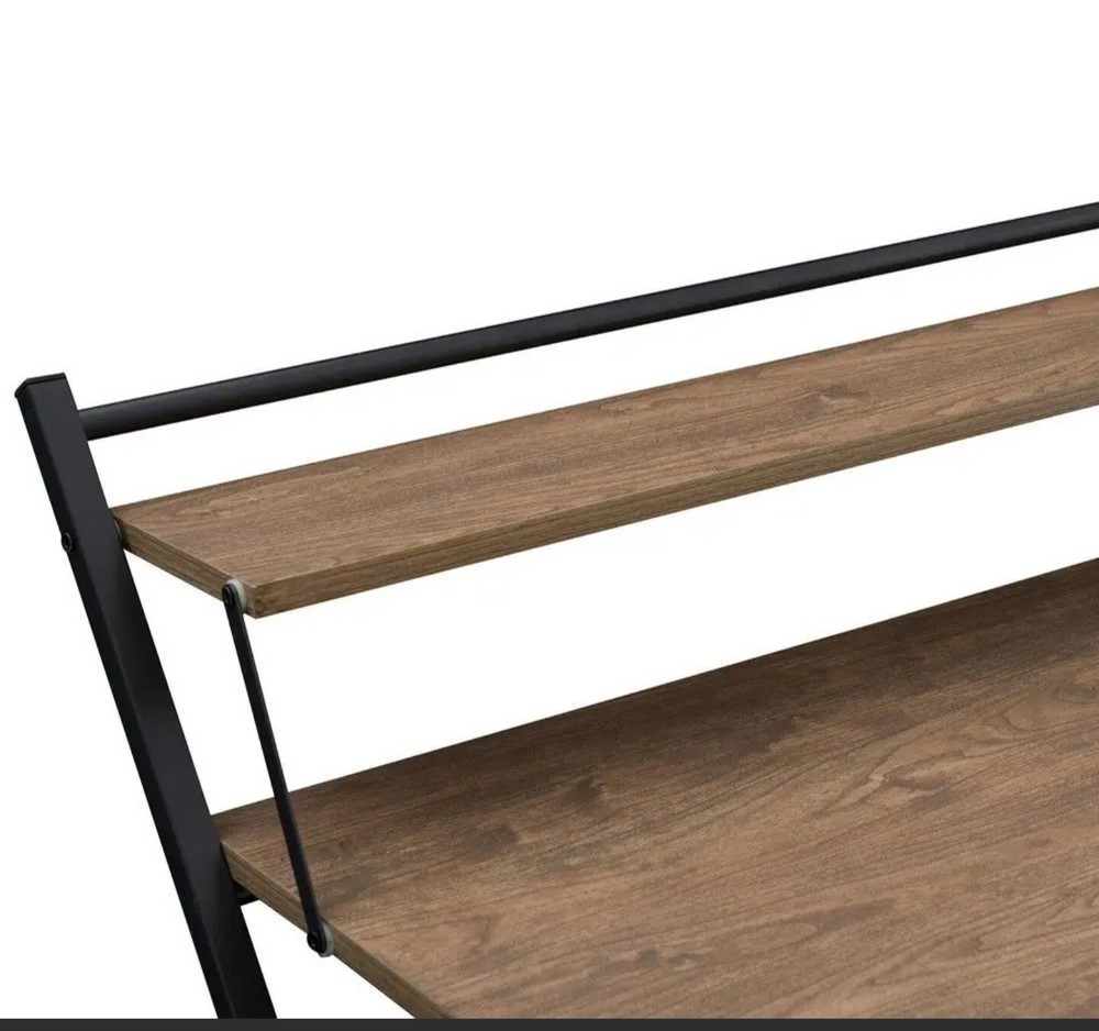 ReadyNow 25 in. W Rectangular Brown Steel Standing Folding Tray Desk