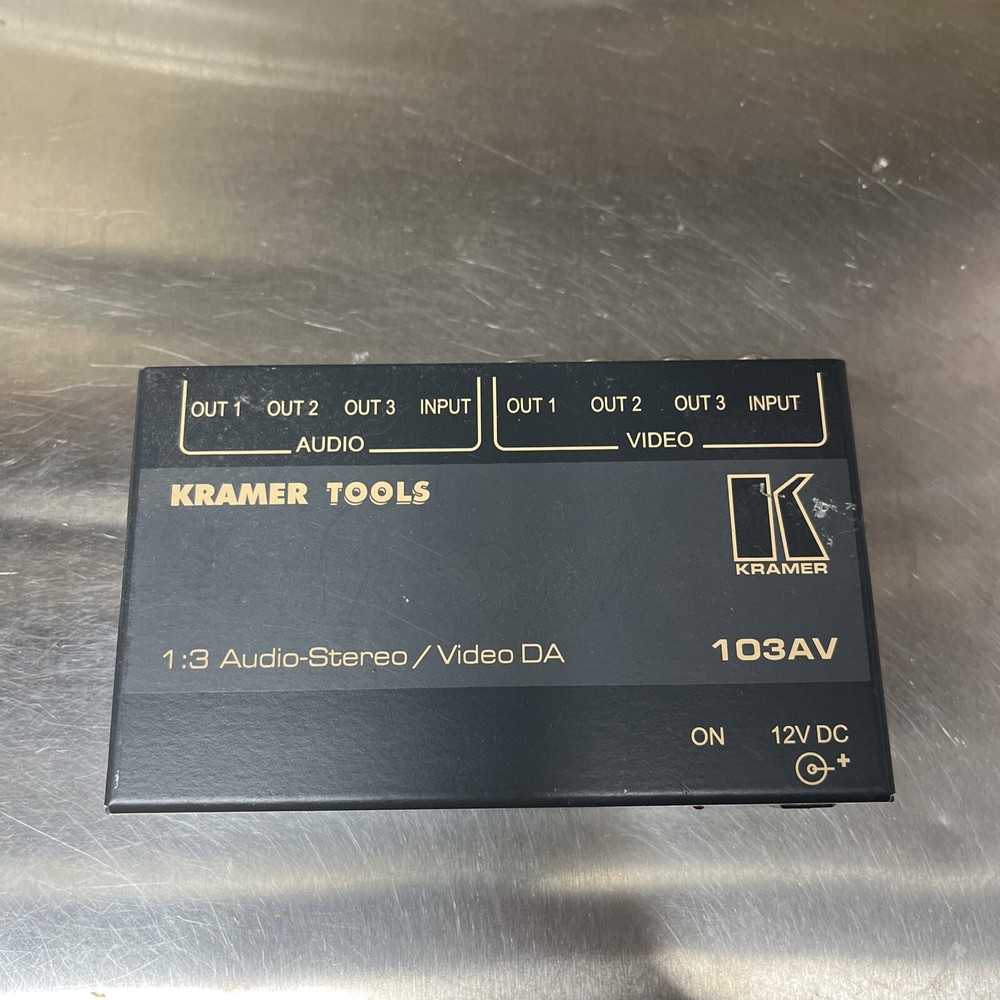EUC Kramer Tools 103AV 1:3 Composite Video & Stereo Audio Distribution Amplifier