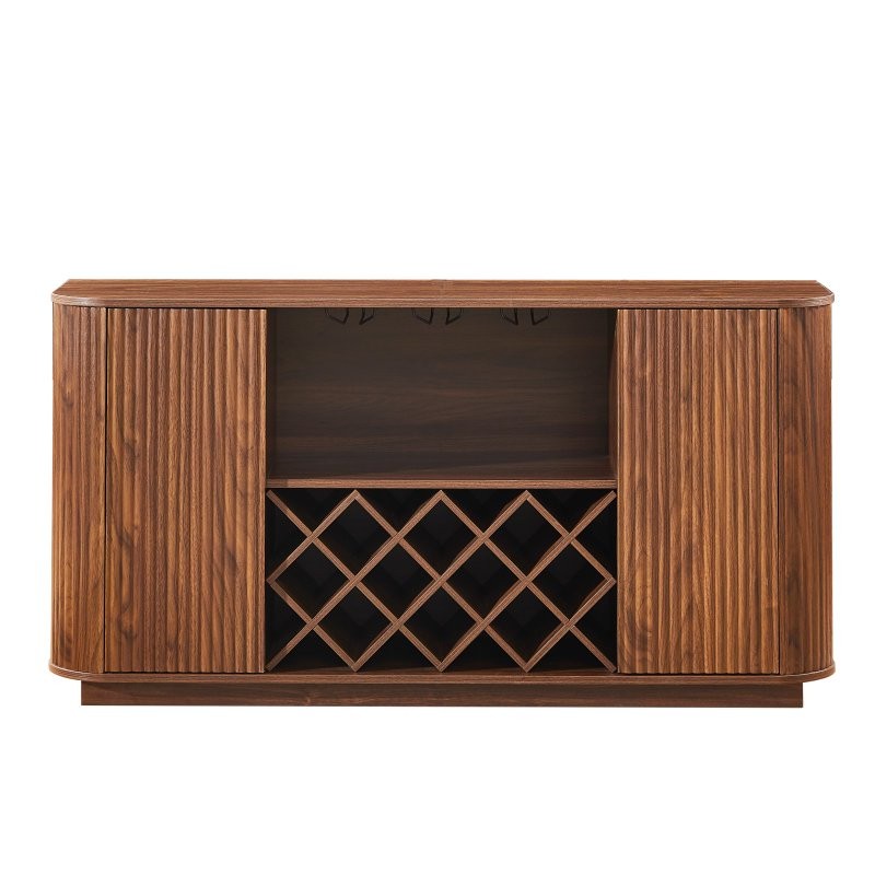 58" Sideboard Buffet Storage Cabinet Console Table, Wine Rack Adjustable Shelves