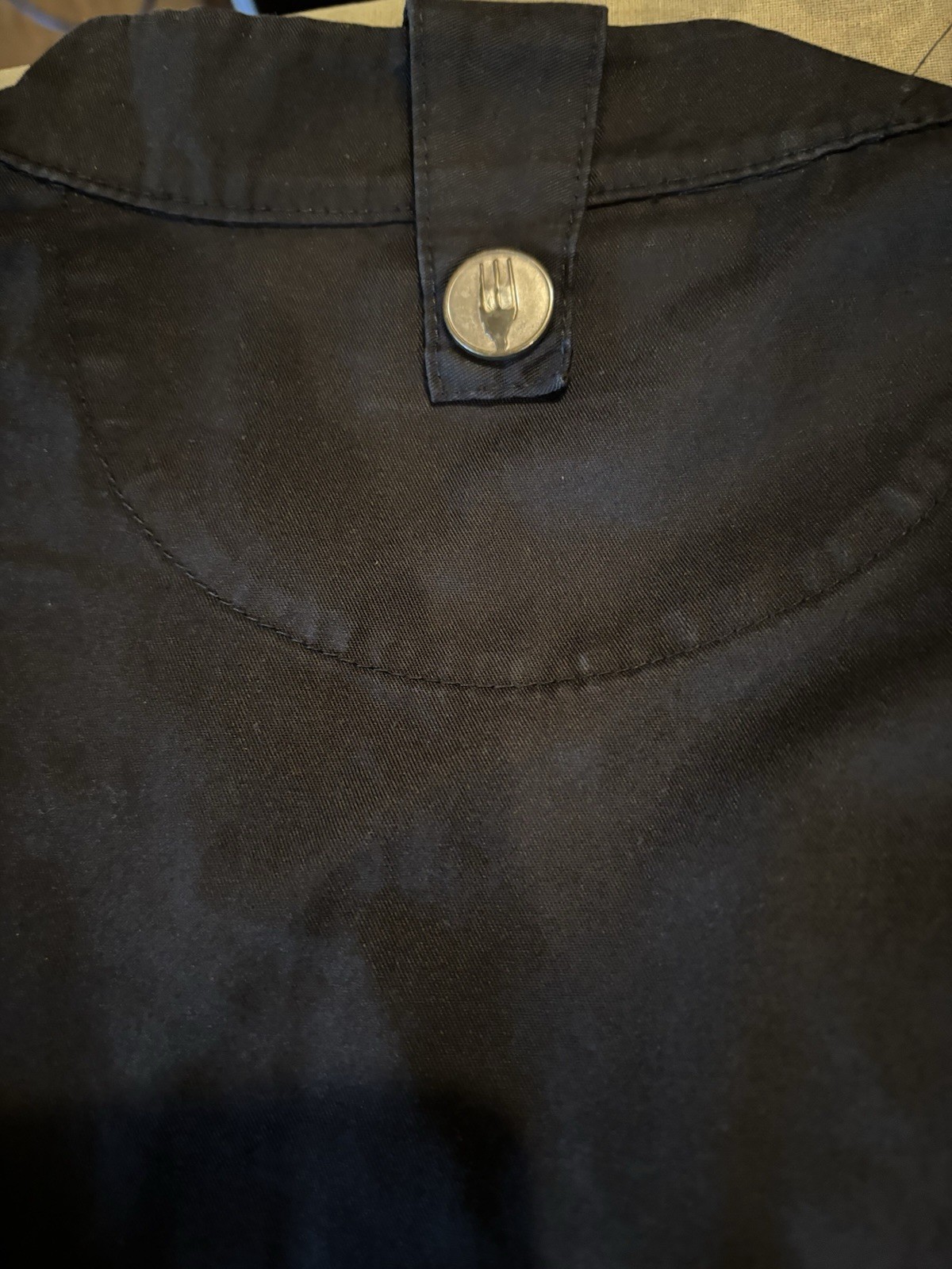 Chef Works NWOT Black Chefs Coat Small Short Sleeve Vented Side Panels